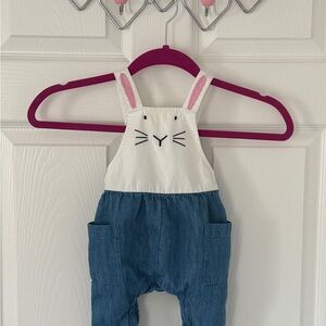 Hanna Andersson Bunny Denim Overalls